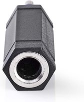 Nedis Mono-Audioadapter | 3,5 mm Male | 6,35 mm Female | Vernikkeld | Recht | ABS | Zwart | 10 Stuks | Polybag