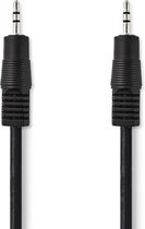 Nedis Stereo-Audiokabel | 2,5 mm Male | 2,5 mm Male | Vernikkeld | 1.00 m | Rond | Zwart | Polybag