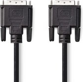 DVI-Kabel | DVI-D 24+1-Pins Male | DVI-D 24+1-Pins Male | 1080p | Vernikkeld | 10.0 m | PVC | Zwart | Polybag