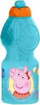 drinkfles Peppa Pig junior 400 ml blauw/oranje