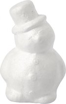 styropor-model Sneeuwpop 17 cm wit per stuk