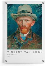 Walljar - Vincent van Gogh - Zelf Portret - Muurdecoratie - Plexiglas schilderij