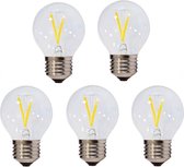 Voordeelpak | 5 stuks | LED Filament Peer lamp | 4W | G45 | E27 - 6000K - Daglicht wit (860)