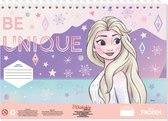 kleur- en stickerboek Frozen 2 junior 23 x 33 cm paars
