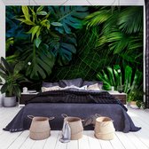 Zelfklevend fotobehang - Groene Bladeren , Jungle   , Premium Print