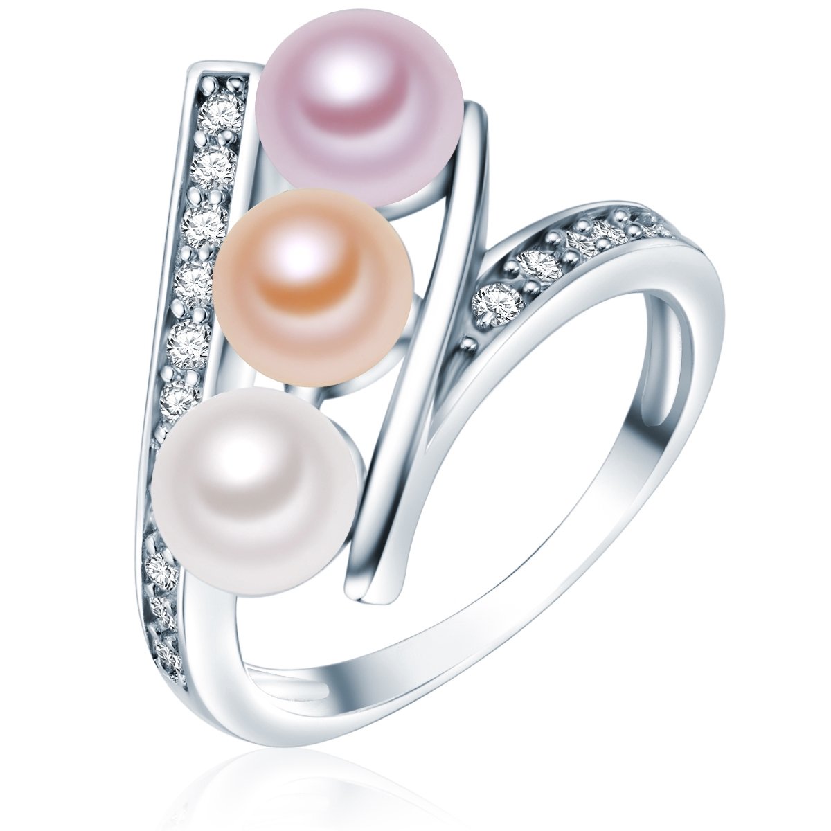 Valero Pearls Valero Pearls Parel ring Sterling zilver Gekweekte zoetwaterparels wit