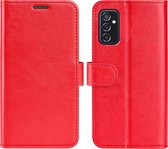 Samsung Galaxy M52 Hoesje - MobyDefend Wallet Book Case (Sluiting Achterkant) - Rood - GSM Hoesje - Telefoonhoesje Geschikt Voor Samsung Galaxy M52