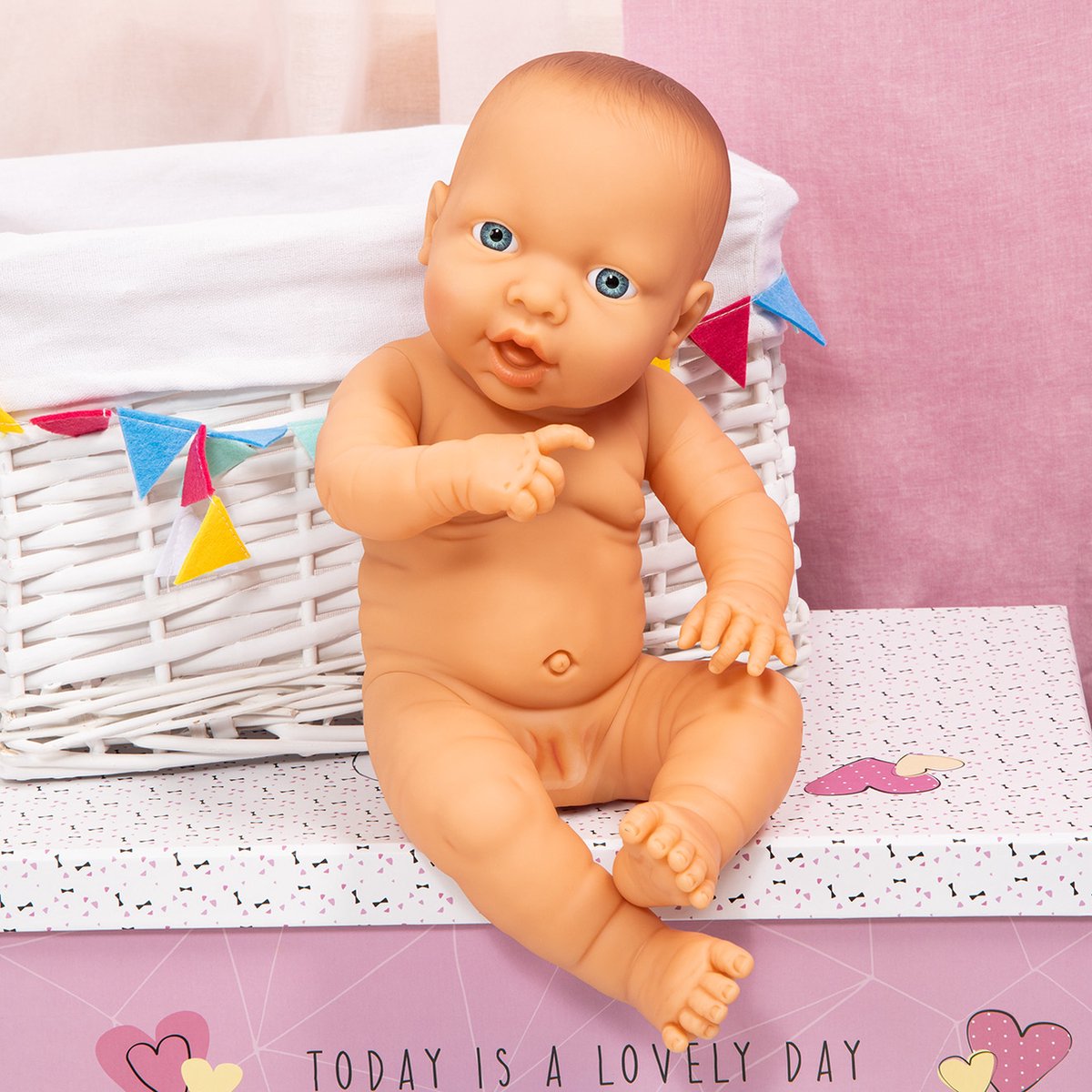 Bayer Design - Babypop Newborn Baby 42 cm - Jongen — afbeelding 5