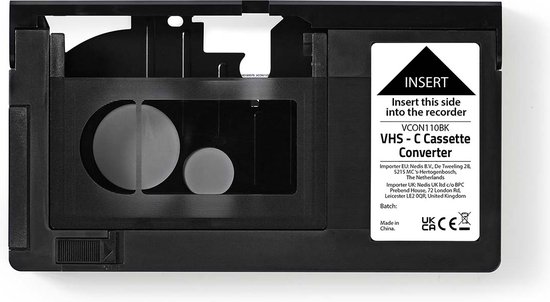 Convertisseur VHS Nedis | Conversion : VHS-C vers VHS | Plug and play («  brancher et... | bol
