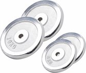 Gorilla Sports Halterschijven Set - Bundel - 30 kg (2 x 5 & 2 x 10 kg) - Chroom - 30 mm