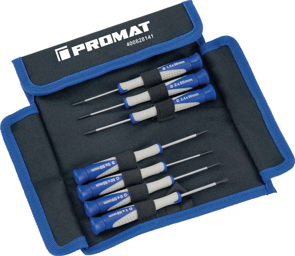 Promat 7-delige precisie schroeverdraaierset - sleuf/PH