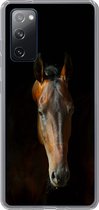 Geschikt voor Samsung Galaxy S20 FE hoesje - Paarden - Dieren - Bruin - Siliconen Telefoonhoesje