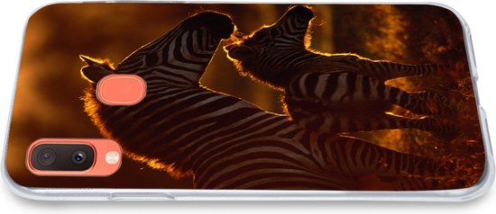 Coque Samsung Galaxy A20e - Zebra - Soleil - Poulain - Coque de téléphone en Siliconen