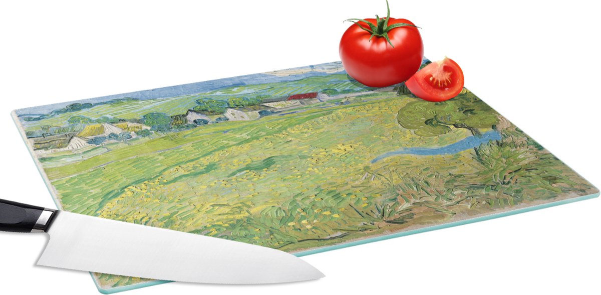 Glazen Snijplank - 39x28 - Les Vessenots in Auvers - Vincent van Gogh - Snijplanken Glas