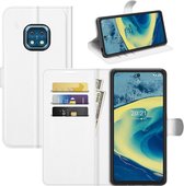 Nokia XR20 Hoesje - MobyDefend Kunstleren Wallet Book Case - Wit - GSM Hoesje - Telefoonhoesje Geschikt Voor Nokia XR20