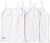 Little Label Ondergoed Meisjes - Hemd Meisje Maat 146-152 - Wit - Zachte BIO Katoen - 3 Stuks - Onderhemd Wit - Voordeelset