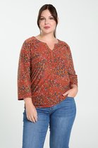 Paprika Dames Top in bedrukt tricot - T-shirt - Maat 46