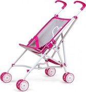 poppenwagen Julia Prestige 54 cm roze/grijs