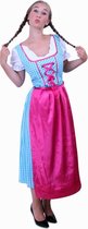 Tiroler jurk lang Anna blauw/wit mt.42