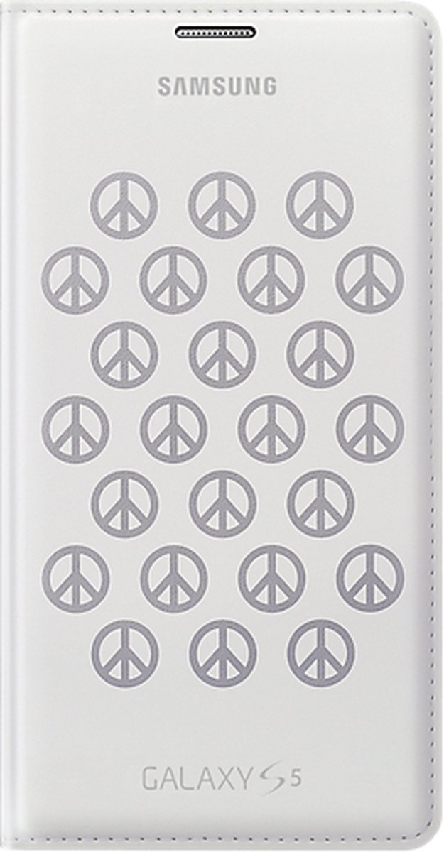 Samsung Flip Wallet voor de Samsung Galaxy S5 - Wit/Zilver