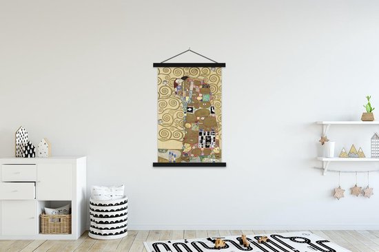 Affiche scolaire - El abrazo - Gustav Klimt - 120x180 cm - Lattes noires