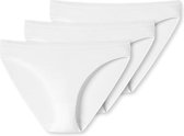 Schiesser Uncover Midi slip - 3 Pack Blanc - maat 36 (36) - Dames Volwassenen - Katoen/elastaan- 173946-100-36