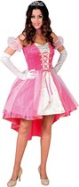 Magic By Freddy's - Koning Prins & Adel Kostuum - Lieftallige Prinses Roze Wolk Jurk Vrouw - Roze, Wit / Beige - Small - Carnavalskleding - Verkleedkleding
