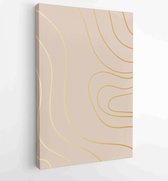 Canvas schilderij - Abstract geometry frame, line arts, and Art deco pattern background. Use for wedding invitation, cover, VIP card, print, poster and wallpaper. 4 -    – 18332296
