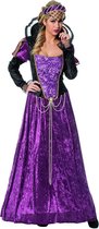 Wilbers & Wilbers - Middeleeuwen & Renaissance Kostuum - Onbereikbare Koele Jonkvrouwe Kostuum - paars - Maat 40 - Carnavalskleding - Verkleedkleding