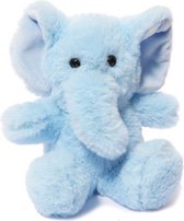 knuffel olifant junior 15 cm polyester blauw