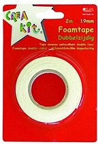 foamtape 19 mm dubbelzijdig 2 meter wit