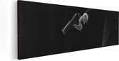 Artaza Toile Peinture Homme avec un Pistolet dans Ses Mains - 90x30 - Photo sur Toile - Impression sur Toile