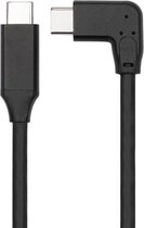 60W 3A USB-C / Type-C Mannelijk naar USB-C / Type-C Elleboog PD Snel opladen Magic Belt-kabel, kabellengte: 2m