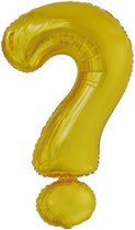 folieballon vraagteken 86 cm goud