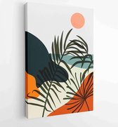 Canvas schilderij - Mountain and Botanical wall art vector set. Earth tones landscapes wallpaper 2 -    – 1924982669 - 80*60 Vertical