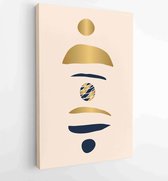 Canvas schilderij - Abstract gold wall arts vector collection. Earth tones organic shape Art design for poster, print, cover, wallpaper, Minimal and natural wall art. 3 -    – 1871