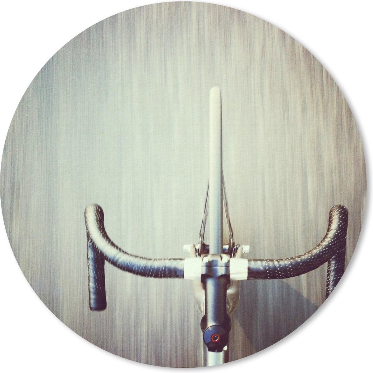 Muismat rond 40x40 cm - Mousepad Racefiets - Wiel - Weg - Ronde muismatten