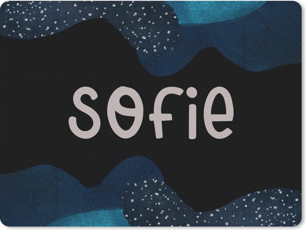 Muismat Groot - Sofie - Pastel - Meisje - 40x30 cm - Mousepad - Muismat