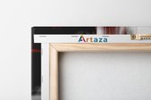 Artaza - Canvas Schilderij Drieluik - Abstracte Kunst - Zwart en Wit met Rood - 120x60 - Foto Op Canvas - Canvas Print