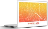 Sticker ordinateur portable - 13,3 pouces - Plan de la ville - Roulers - België - Oranje