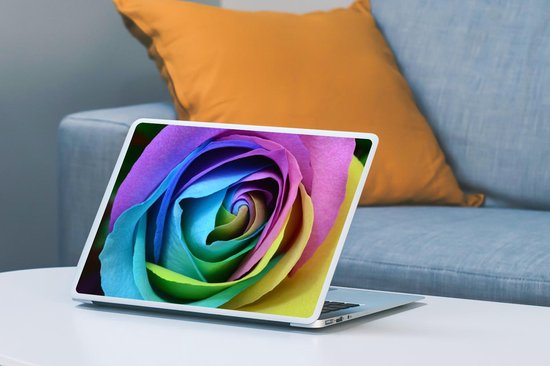 Sticker ordinateur portable - 14 pouces - Rose - Rose - Blauw