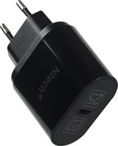 Adapter voor Samsung - 25W Snellader met USB-C Aansluiting - Oplaadstekker - S21 Oplader - S21 Ultra oplader - S20 Oplader- S20 Ultra Oplader- Ntech - Samsung Oplader - Zwart