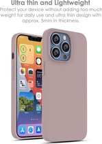 iPhone 13 Pro Max hoesje - iPhone 13 Pro Max hoesje Siliconen Pink Sand - iPhone 13 Pro Max case - hoesje iPhone 13 Pro Max - iPhone 13 Pro Max Silicone case - hoesje - Nano Liquid