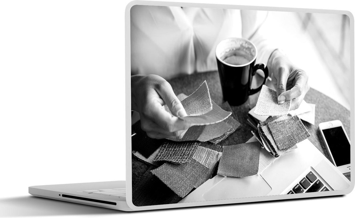 Afbeelding van product SleevesAndCases  Laptop sticker - 11.6 inch - Interieur designer - zwart wit