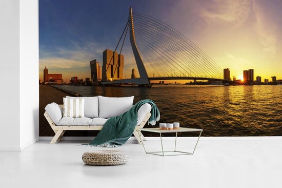Papier peint - Papiers Papier peint photo Rotterdam - Coucher de soleil - Erasmus - Largeur 500 cm x hauteur 280 cm