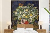 Behang - Fotobehang Boeket van bloemen in een vaas - Vincent van Gogh - Breedte 225 cm x hoogte 280 cm
