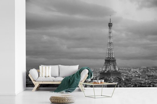 Papier fotobehang Tour Eiffel illuminée au crépuscule