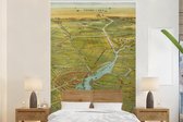 Behang - Fotobehang Stadskaart - Amsterdam - Geschiedenis - Breedte 170 cm x hoogte 260 cm - Plattegrond