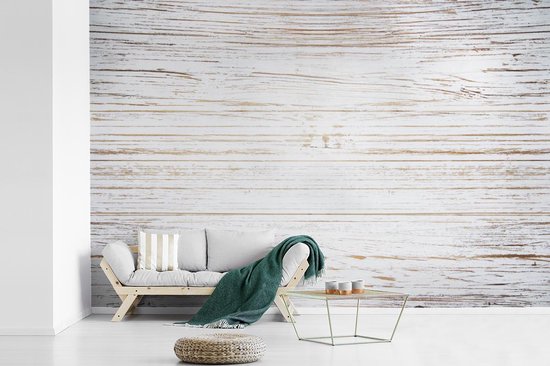 Structure de fotobehang planches blanches