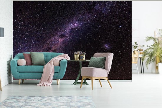 Papier peint Papier peint photo en vinyle - Voie lactée dans la nuit largeur 360 cm x hauteur 240 cm - Tirage photo sur papier peint (disponible en 7 tailles)